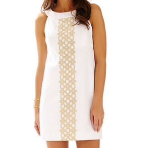 Lilly Pulitzer Gold and White Dress